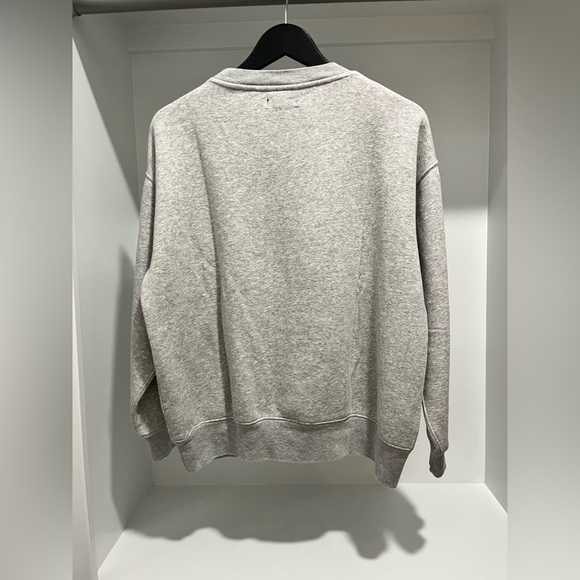 J. Crew Heritage fleece oversized crewneck sweatshirt grey S Monogrammed CRK - Picture 6 of 9